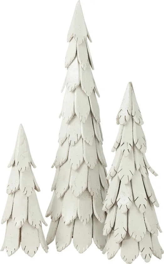 Lot de 3 sapins en bois