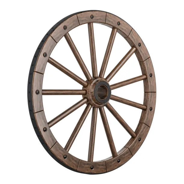 Roue de calèche en bois